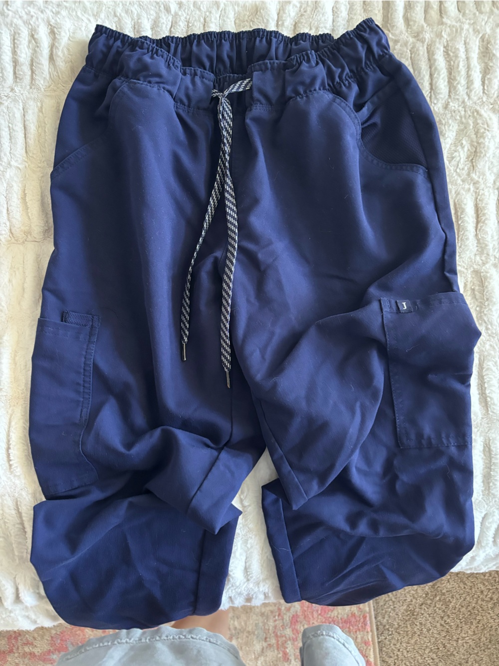 Jaanuu Navy Drawstring Scrub Jogger